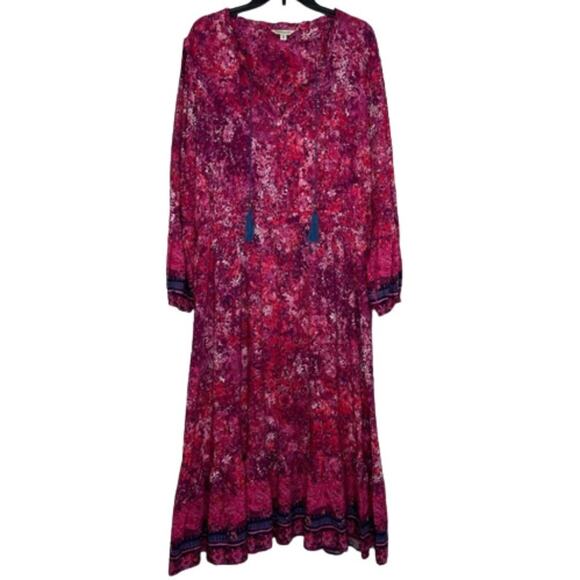 FRYE AND CO. Dresses & Skirts - Frye & Co. Pink Peasant Western Maxi dress size XXL